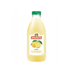 Andros Pasteryzowany produkt do picia cytrynowy 1 l (w tym +0,50 zł/szt. zwrotnej kaucji)