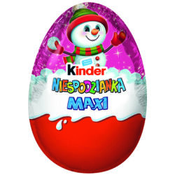 KINDER Suprise MAXI LEI, jajko z niespodzianką 100g christmas