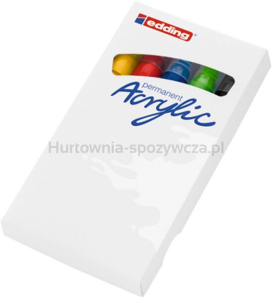 Edding Marker akrylowy średni e-5100 2-3mm, 5 kolorów  - 3