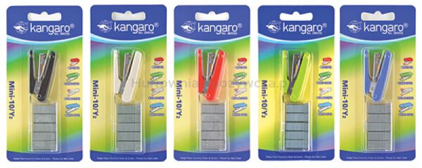 Kangaro Zszywacz Mini-10/Y2+zszywki, zszywa do 10 kartek, blister, mix kolorów