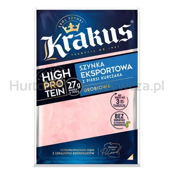 Krakus Szynka eksportowa z kurczaka High Protein plastry 100 g 