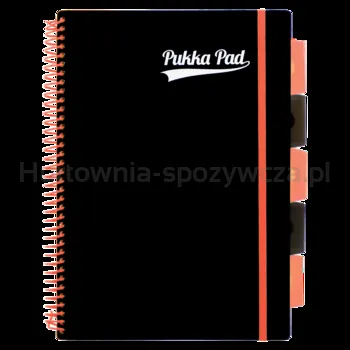 Pukka Pad Kołozeszyt Pp Neon Black A4 Pomarańczowy Kratka