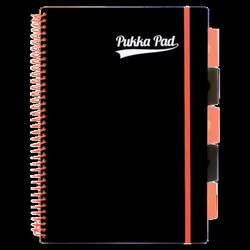 Pukka Pad Kołozeszyt Pp Neon Black A4 Pomarańczowy Kratka