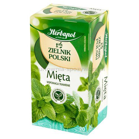 Herbata HERBAPOL Zielnik Polski, 20 torebek, mięta(Produkt dostępny w ciągu 48 h)