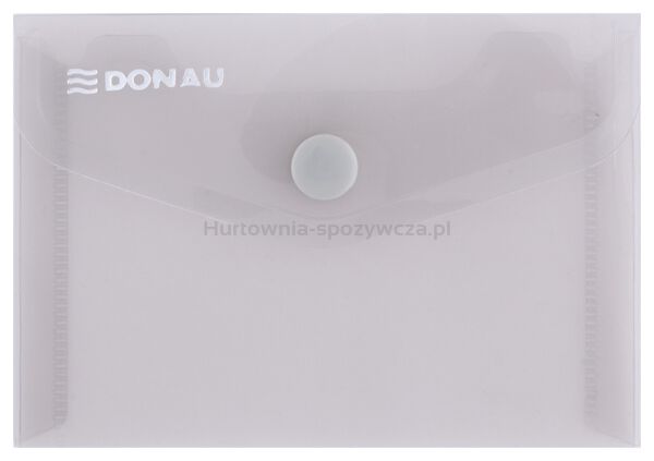 Teczka kopertowa DONAU zatrzask, PP, A7, 180mikr., dymna