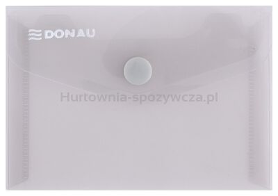 Teczka kopertowa DONAU zatrzask, PP, A7, 180mikr., dymna