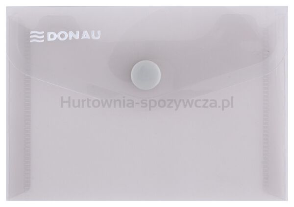 Teczka kopertowa DONAU zatrzask, PP, A7, 180mikr., dymna