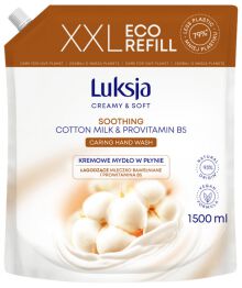 Kremowe mydło w płynie LUKSJA, bawełna, zapas 1500ml