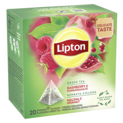 Lipton Herbata Zielona Aromatyzowana Malina Granat 28 G (20 Torebek)