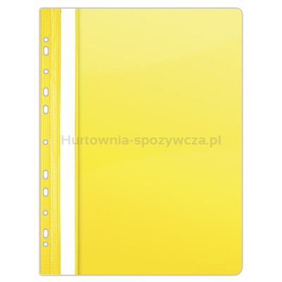 Donau Skoroszyt PVC, A4, twardy, 150/160mikr., wpinany, żółty 