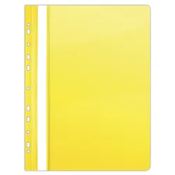 Donau Skoroszyt PVC, A4, twardy, 150/160mikr., wpinany, żółty 