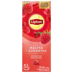 Lipton Herbata Fruit Malina I Żurawina 20 Torebek