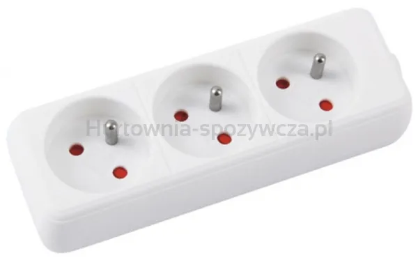 Przedłużacz OFFICE PRODUCTS, 3 gniazda, 1,5m, z uziemieniem, biały