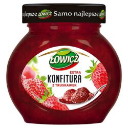 Łowicz Konfitura Extra Z Truskawek O Obniżonej Zawartości Cukrów 240 G