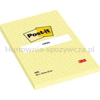 Post-It Karteczki samoprzylepne w kratkę (662), 102x152mm, 1x100 kart., żółte 