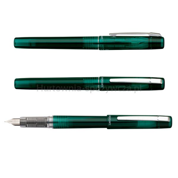 Pióro wieczne Platinum Prefounte Dark Emerald, F, w plastikowym opakowaniu, na blistrze, zielone - 5