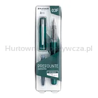 Pióro Wieczne Platinum Prefounte Dark Emerald, F, W Plastikowym Opakowaniu, Na Blistrze, Zielone - 4