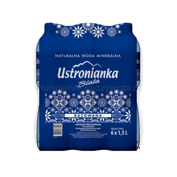 Woda Ustronianka Biała 1,5L gazowana