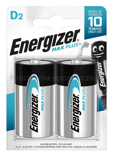 Bateria Energizer Max Plus, D, Lr20, 1,5V, 2Szt.