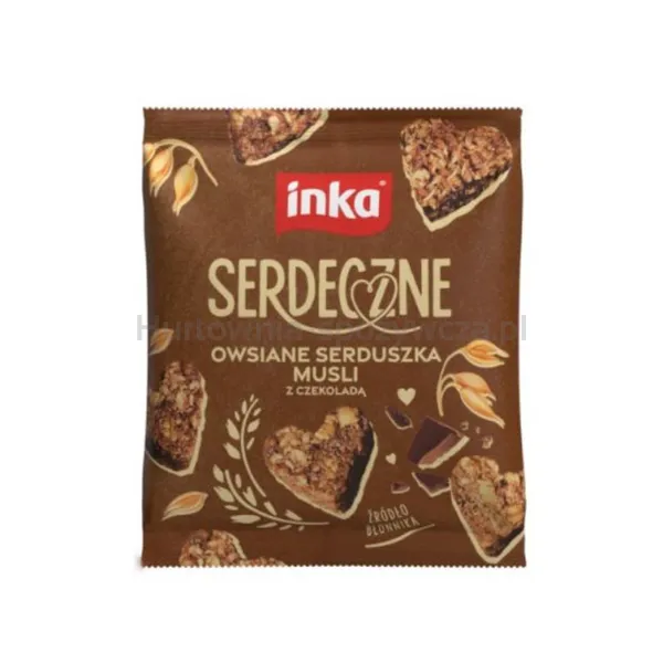 Inka Serdecznie Owsiane serduszka musli z czekoladą 50g