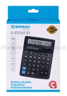 Donau Kalkulator biurowy TECH, 16-cyfr. wyświetlacz, wym. 190x143x40 mm, czarny  - 2