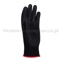 Rękawice DONAU SAFETY PU Black, kat. II, rozm. 6, czarne - 3
