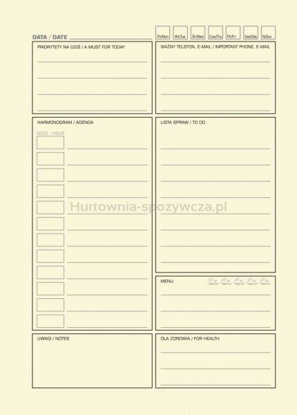 Donau Notatnik Life, organizer, 165x230mm, 80 kart., różowy  - 4