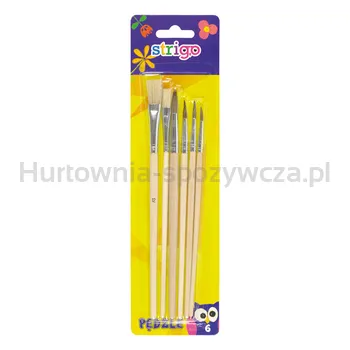 Strigo Drewniane Pędzle 6 Szt