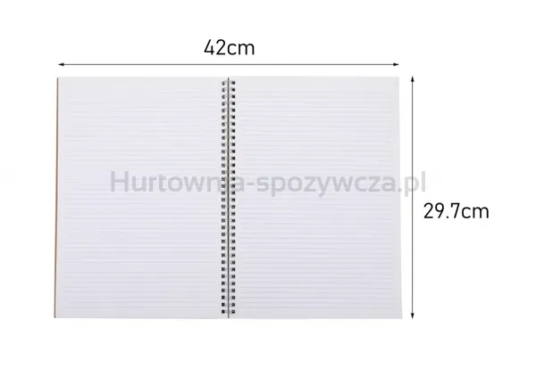 Econovo Kołonotatnik z recyklingu, A4, 80 kart., 70gsm, naturalny
