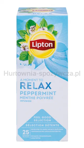 Herbata LIPTON Feel Good Selection, Relax, mięta, 25 kopert
