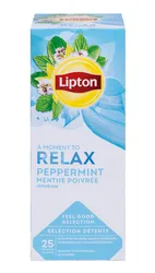Lipton Herbata Feel Good Selection, Relax, mięta, 25 kopert