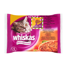 *Whiskas Adult Wybór Mięsnych Dań W Sosie Karma Pełnoporcjowa 4 X 100 G