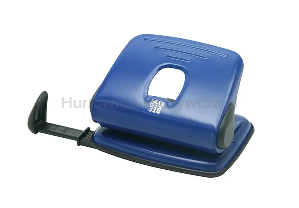 Sax Dziurkacz 318, dziurkuje do 15 kartek, niebieski 