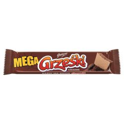 Grześki Mega Kakaowe Wafel Przekładany Kremem Kakaowym 34 G