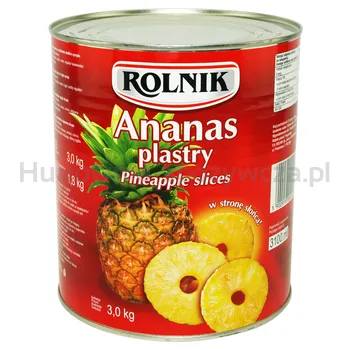 Rolnik Ananas Plastry 3100 Ml 