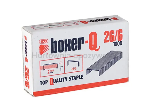 ICO Boxer Zszywki 26/6, galwanizowane, 1000szt. 