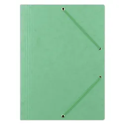Office Products Teczka z gumką, preszpan, A4, 390gsm, 3-skrz., jasnozielona 