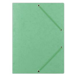 Office Products Teczka z gumką, preszpan, A4, 390gsm, 3-skrz., jasnozielona 