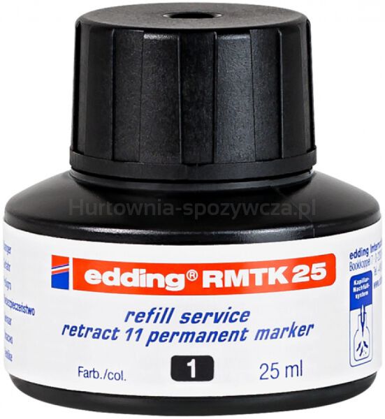 Edding Tusz do uzupełniania markerów permanentnych retract 11 e-RMTK 25, czarny 