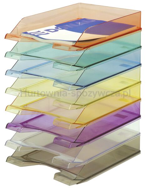 Szufladka na biurko DONAU, polistyren, A4, standard, transparentna - 2