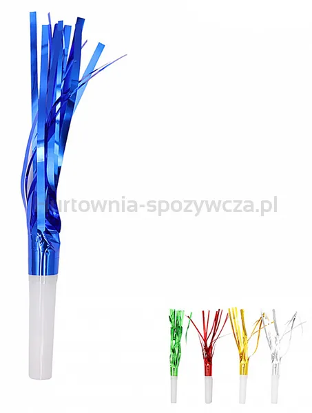 Trąbka imprezowa PARTY GO, 6,5cm, 6 szt., mix kolorów