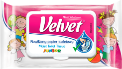 Nawilżany Papier Toaletowy Velvet Junior 48 Sztuk