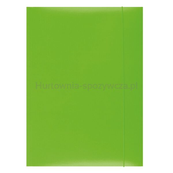Office Products Teczka z gumką, karton, A4, 300gsm, 3-skrz., zielona 