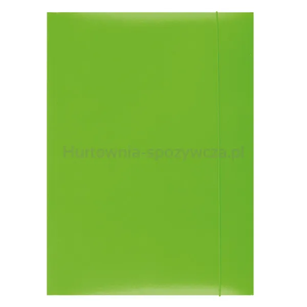 Office Products Teczka Z Gumką, Karton, A4, 300Gsm, 3-Skrz., Zielona 