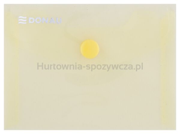 Donau Teczka kopertowa zatrzask, PP, A7, 180mikr., żółta 