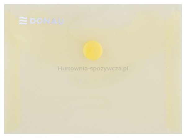 Donau Teczka kopertowa zatrzask, PP, A7, 180mikr., żółta 