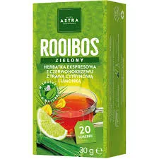 ASTRA ROOIBOS zielony z trawą cytrynową i limonką 20 torebek ekspresowa