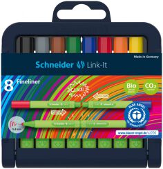 Flamaster Schneider Link-It, 1,0Mm, Stojak - Podstawka, 8Szt. Mix Kolorów