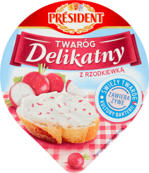 President Twaróg Delikatny Z Rzodkiewką 150G