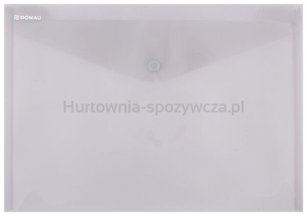 Donau Teczka kopertowa zatrzask, PP, A4, 180mikr., dymna 